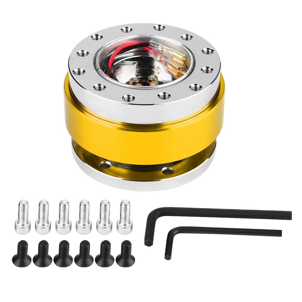 Adattatore Sgancio Rapido Volante Auto - Kit Con Moschettone E Viti, Colore Rosso - Foto 10