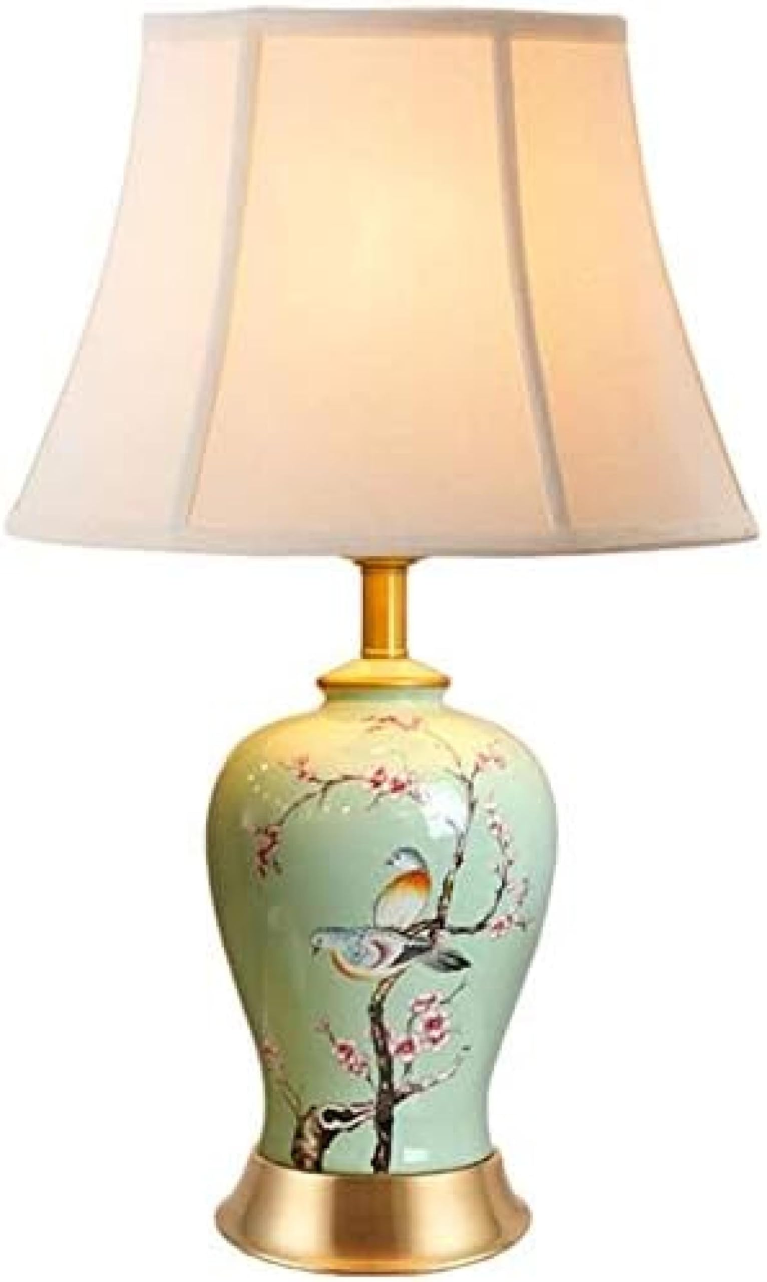 SGKOMN Ceraable Lamp Bedroom Bedside Lamp New Chinese Oriental Table Lamp Creative Decoration Table Lamp Living Room E-F