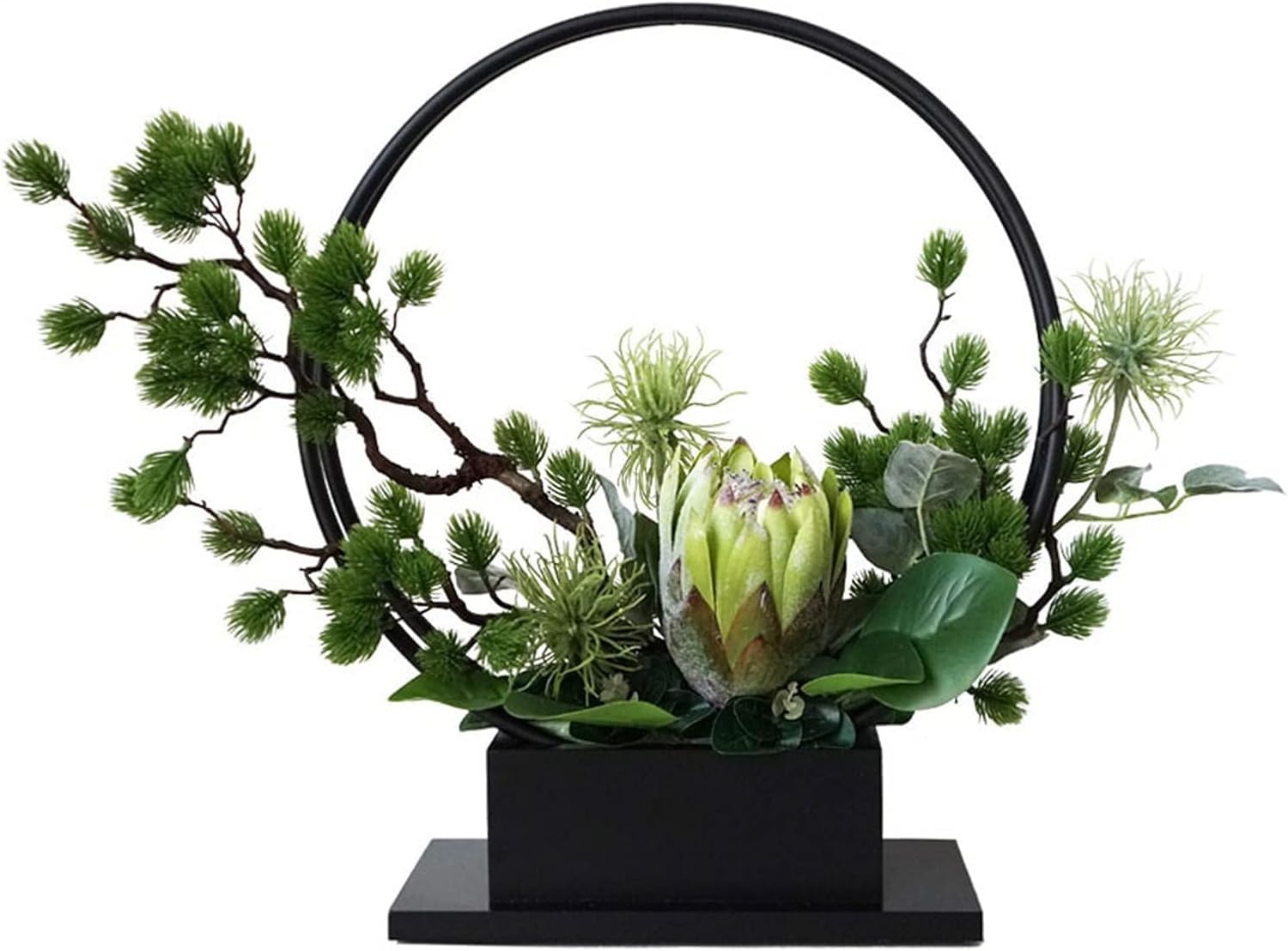 MYUYEE Artificial Flowers With Pots Restaurant Simulation Flower Ornament Chinese Zen Fake Decoration Indoor Home Bouquet Set