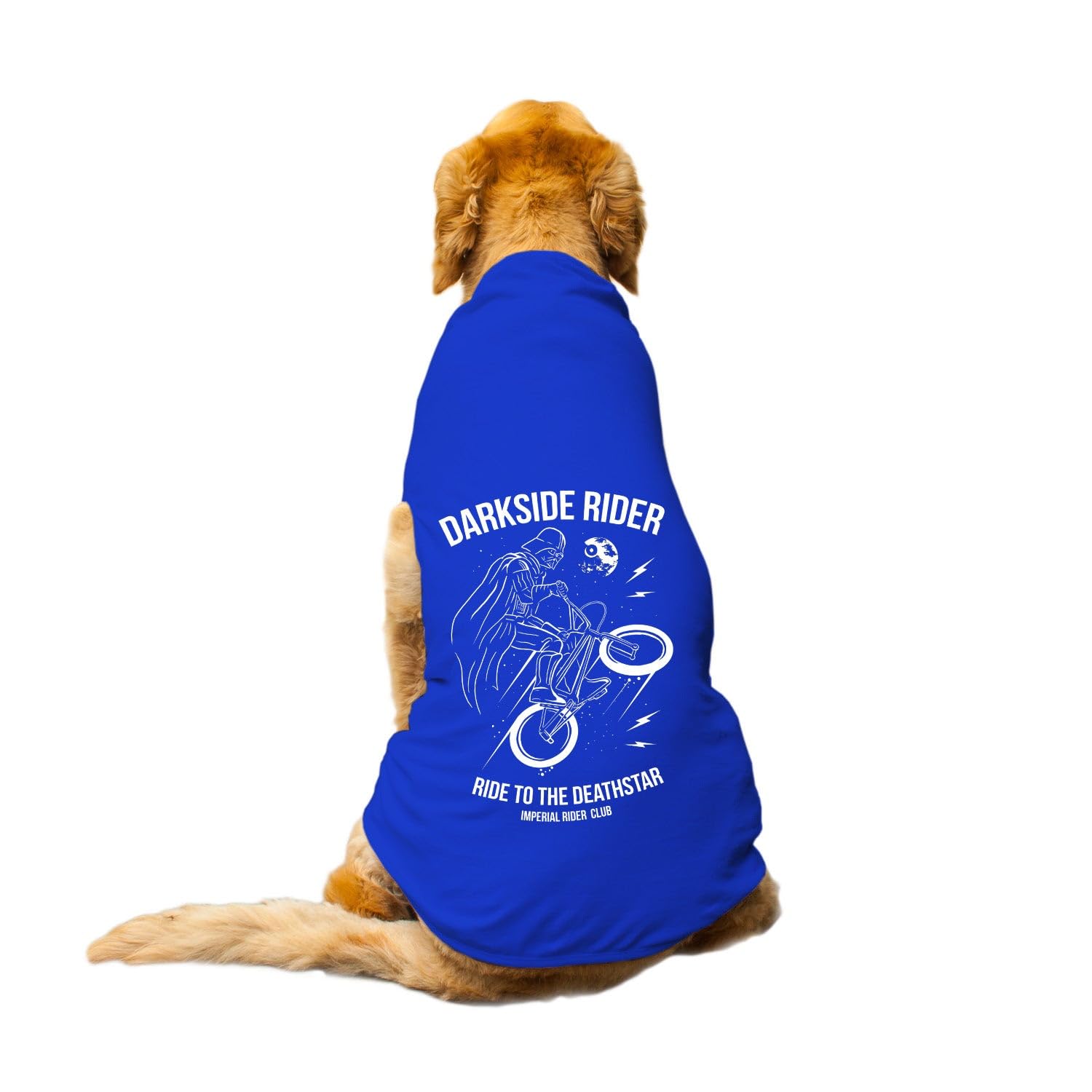 Funketti Dog T-Shirt Darkside Rider Printed Round Neck Sleeveless Tank/Tee Comfort, Breathable, Lightweight Dog Clothes/Apparel for Small/Medium and Big Dogs Breeds.(Royal Blue/XXS) (B0CCHY9XBY) Amazon Price History, Amazon Price Tracker