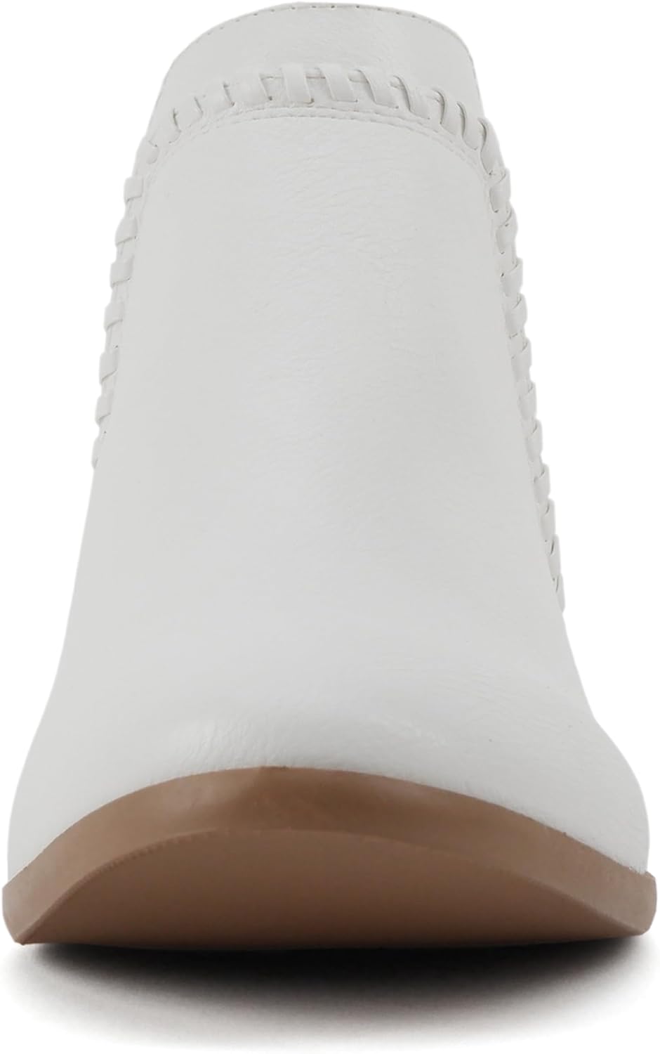 Soda Sincere Women's Low Ankle Heel Bootie with Elastic Cross Straps (Wide Fit Available)