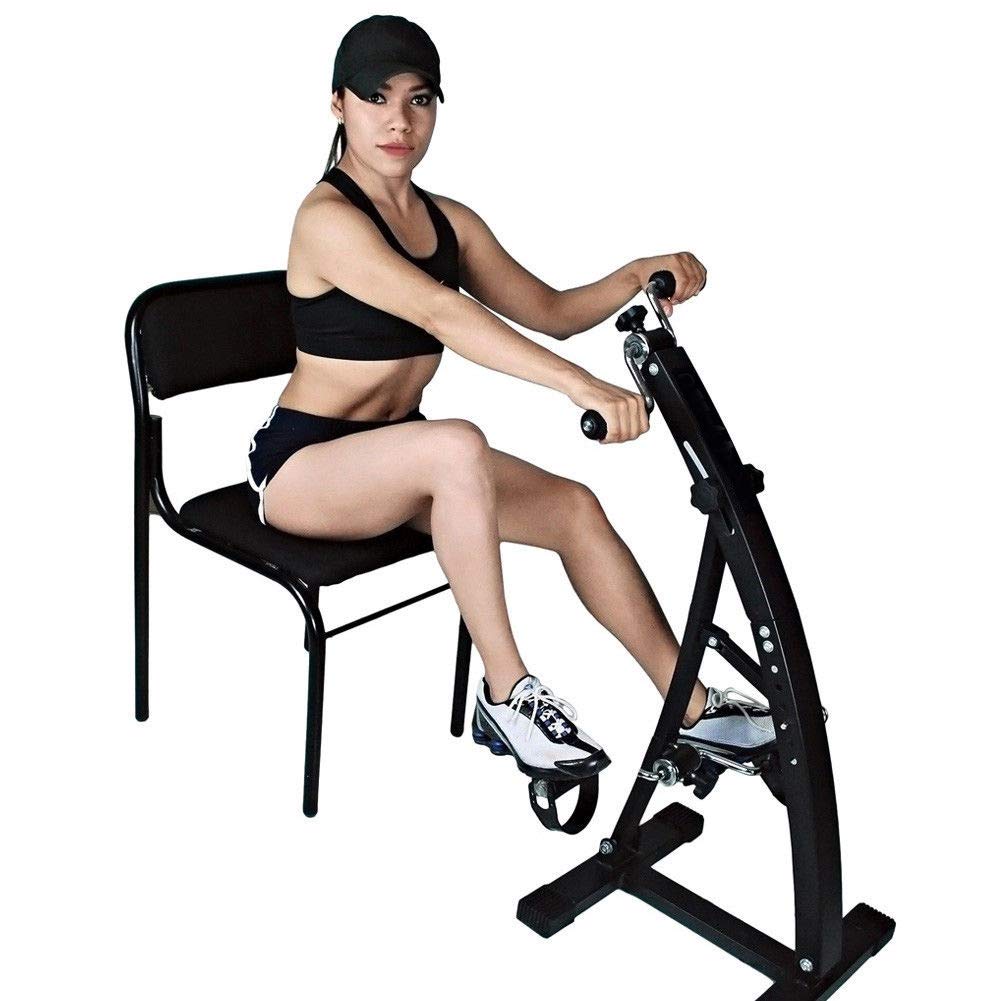 BAKAJI Pedal de Entrenamiento para Brazos y piernas, Bicicleta estática, Bicicleta estática, Gimnasia, pasiva, Ejercicio, Fitness, rehabilitación para Personas Mayores