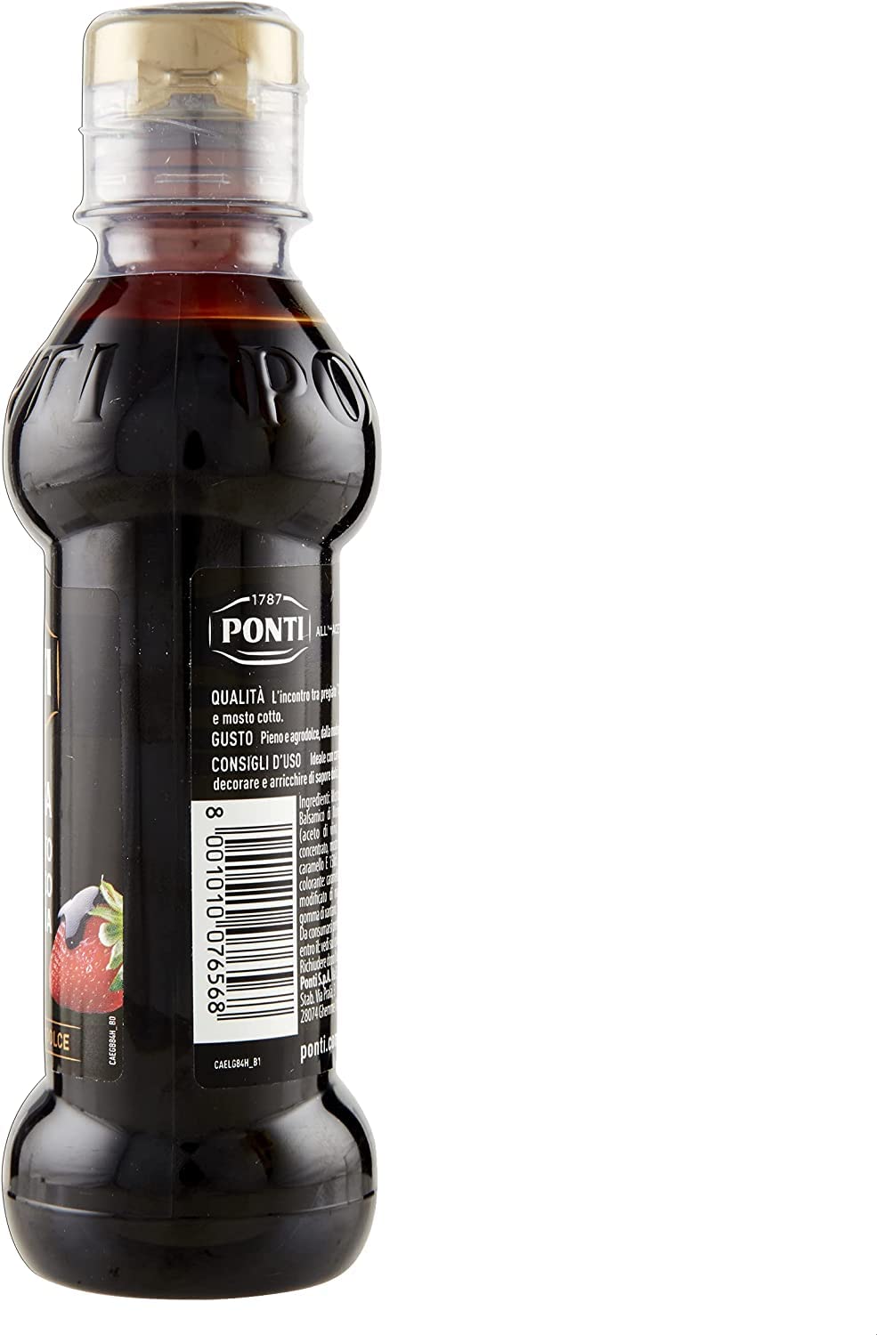 Ponti Aceto Balsámico di Modena - Salsa de vinagre balsámico (12 unidades, 250 ml)