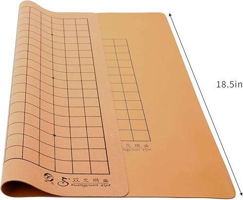 Miniatura 3 de Go - Tablero de juego reversible de 19 x 19/13 x 13 pulgadas, enrollable y plegable, de piel sintética, portátil, juego de mesa de estrategia