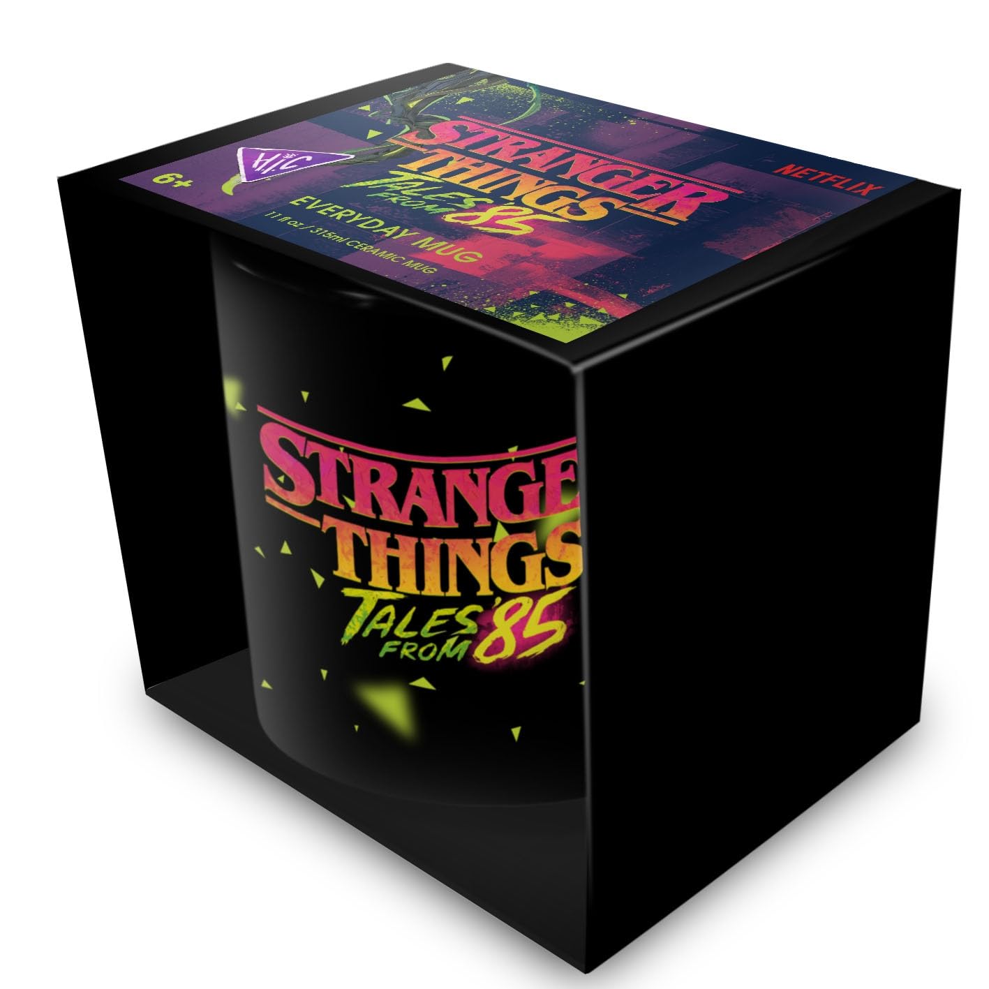 Stranger Things Tales from '85 (Logo) Black Mug 315ml, Official Licensed Stranger Things Tales from 85 Merchandise, Retro Netflix Collectible, Fan Gift, Home, School, Gaming Or Lifestyle Use
