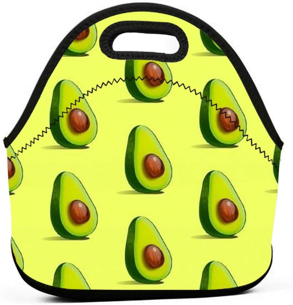 DJUQBWKP Avocado Green Portable Lunch Bags,Reusable Picnic