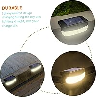 Vista 8 de Uonlytech Lámparas solares de escalera 2 unids luces solares al aire libre luz- luz solar polisilicio luces de paso solares
