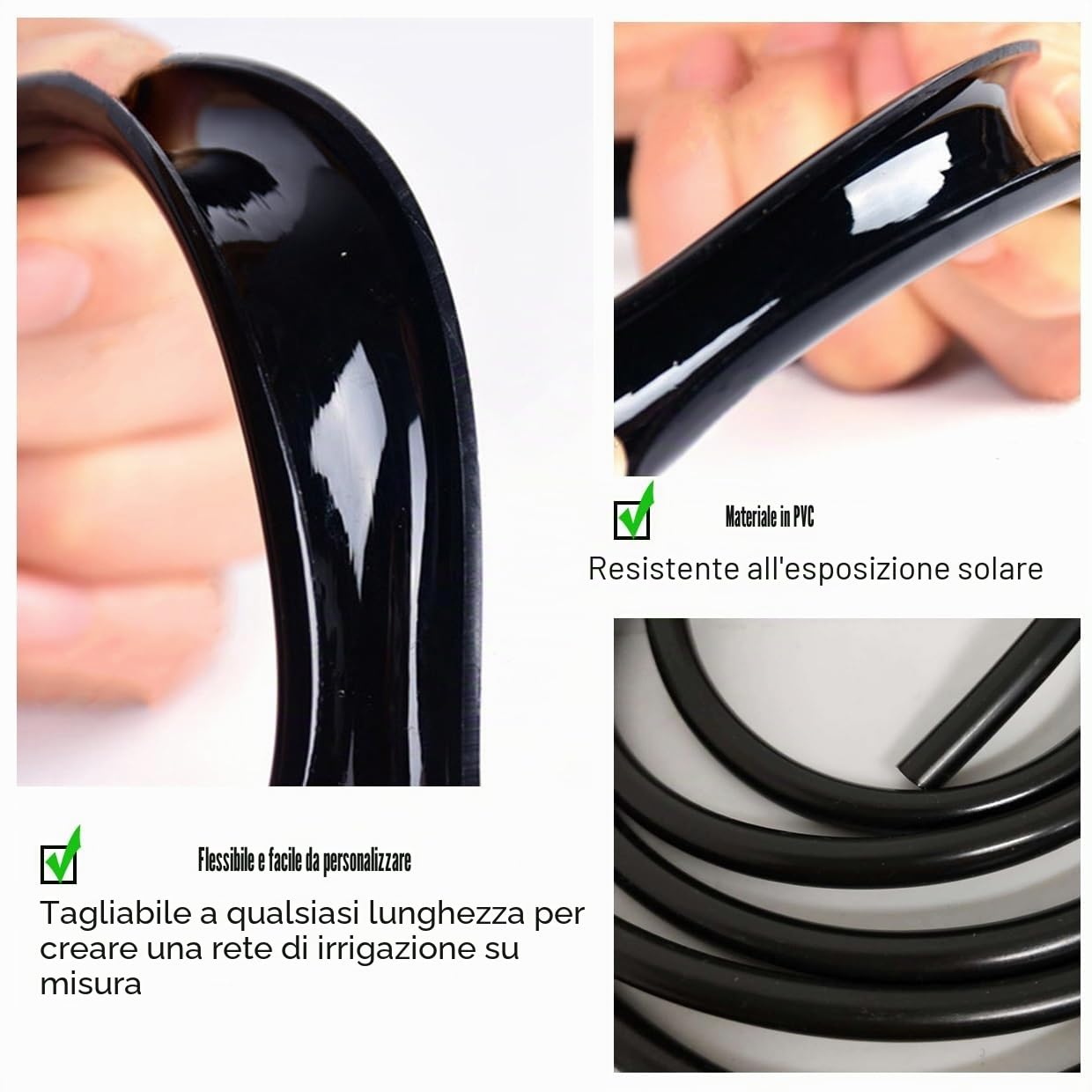 Tubo for Irrigazione A Goccia da 8/12 mm, Flessibile in PVC for Irrigazione da Giardino, for Piante da Esterno(50m)
