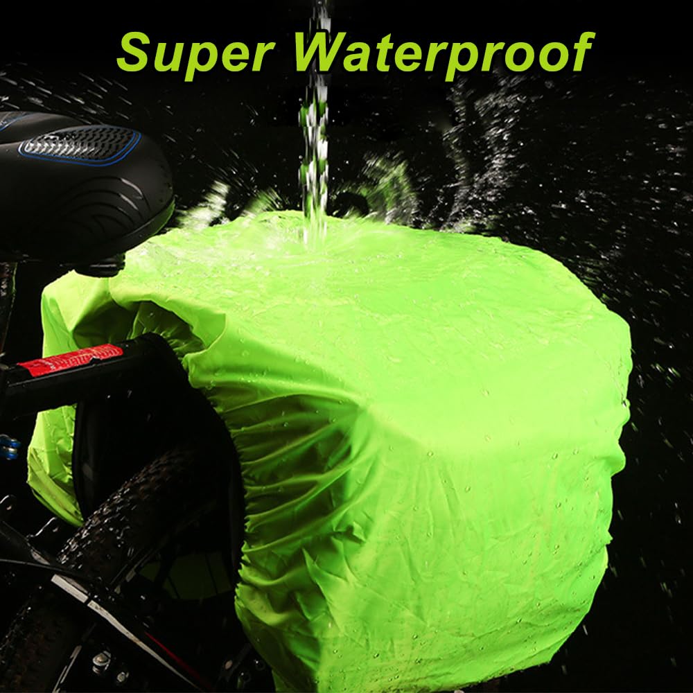 126x66 cm Fietsregenhoes, Tas Regenhoes, Waterdichte en Stofdichte Fietsmand Regenhoes, Ultra Lichtgewicht, Water- en Stofdichte Opvouwbare Fietshoes, voor Fiets Achterzitjes en Tassen