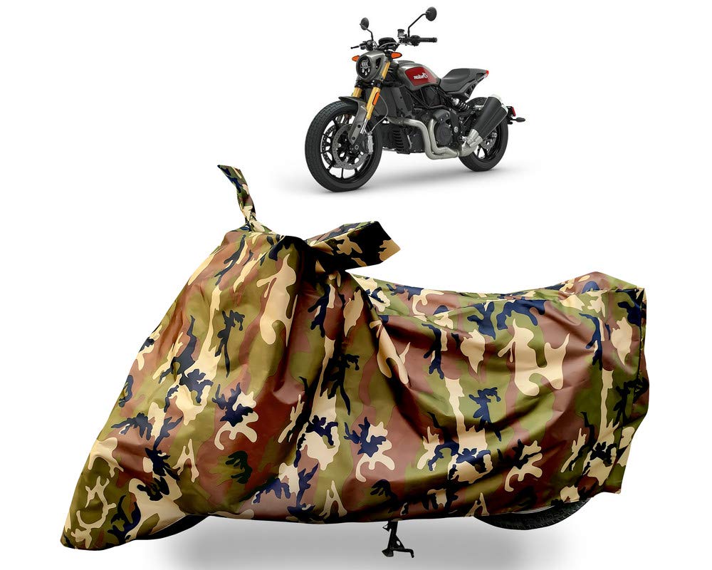 VVM Zexshikazol Indian FTR 1200 Bike Cover Waterproof - Dustproof - Scratch Proof - UV Protection - Thick Stuff - Strong Stitching - Full Body Indian FTR 1200 Bike Cover Polyester (Multicolour)