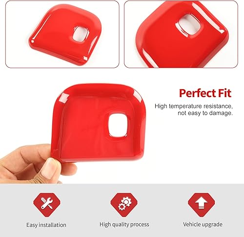 Miniatura 4 de Jimen Compatible con Jeep Grand Cherokee 2011-2020, cubierta de botón para interruptor de maletero (rojo)