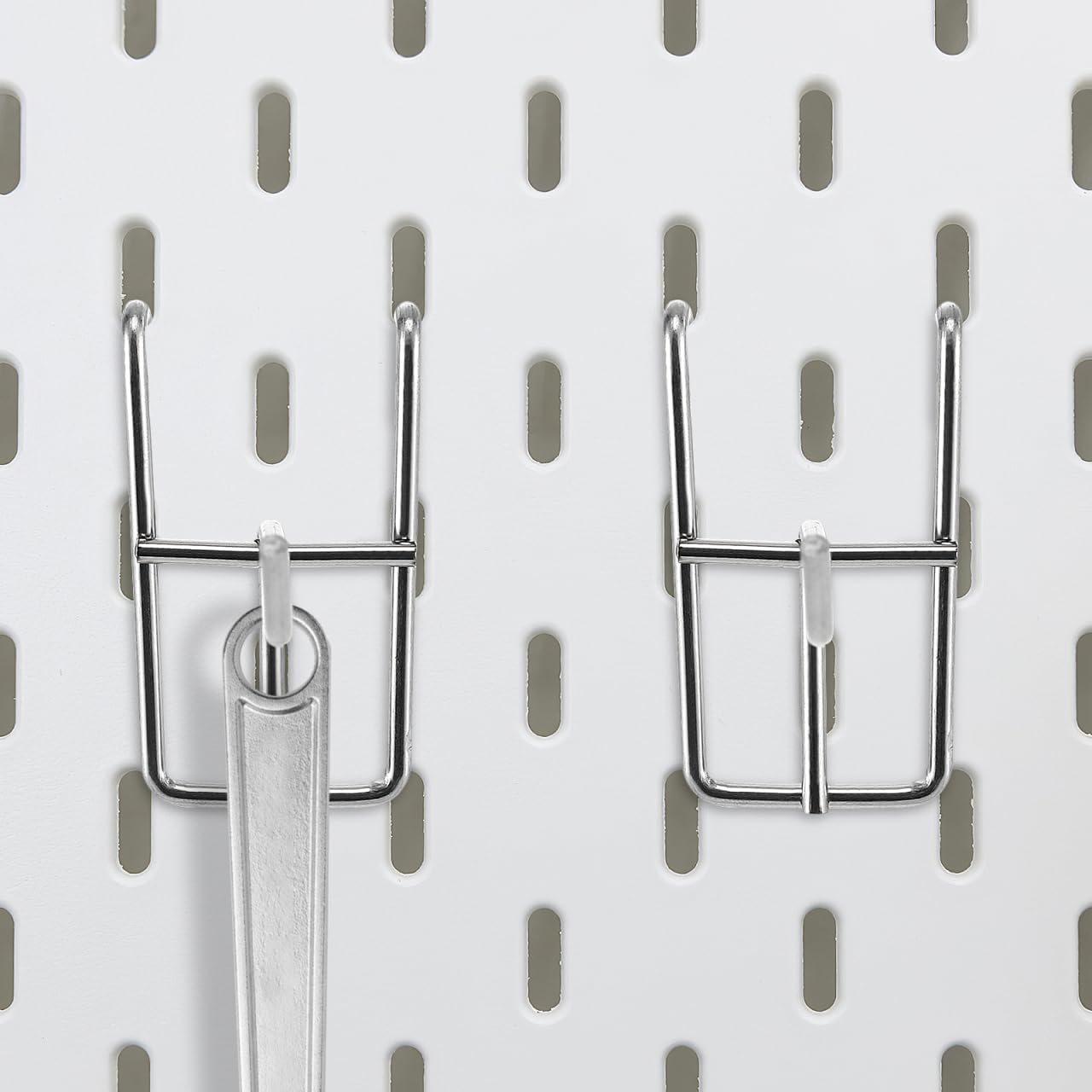 VALICLUD Multifunctional Grid Mesh Hooks for Kitchen and Supermarket Display Pack of 30 Wire Pegboard Hangers for Organizing Pans Cups Bags and Towels - Image 2