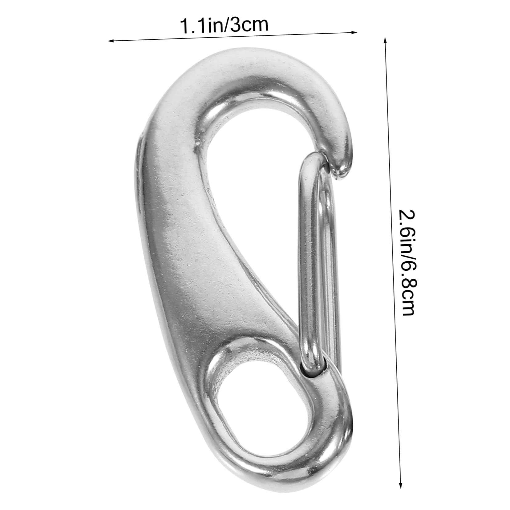 OSOLADY 2pcs Quick Buckle Rugged Tools Tough Built Tool Wire Rope Buckle Quick-Hanging Buckle Quick Release Snap Hook Climbing Rope Buckle Egg Shape Shackle Rope Shackle Stainless Steel