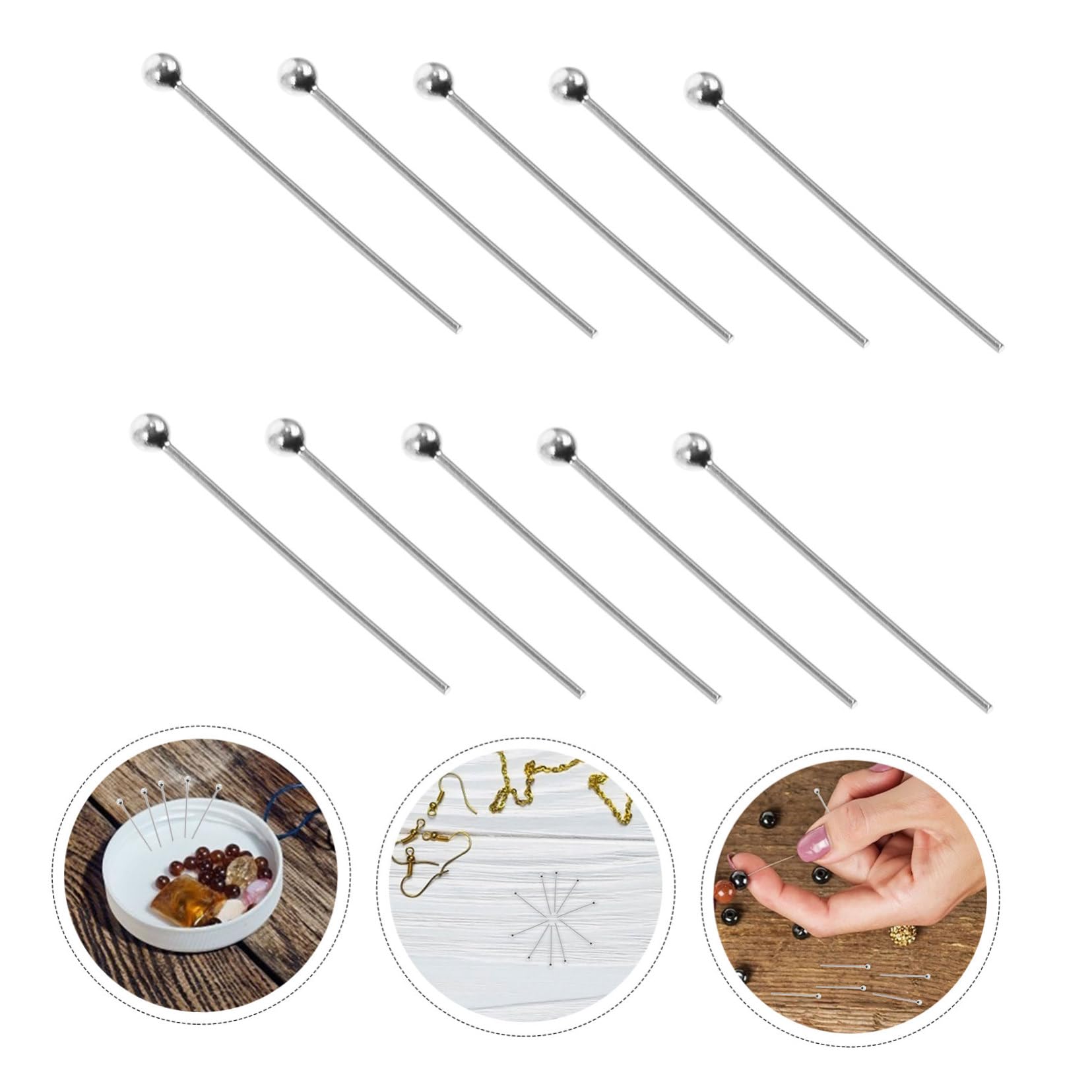 HOODANCOS DIY Jewelry Making Findings 10pcs Metal Eye Pins for Earring Necklace Bracelet