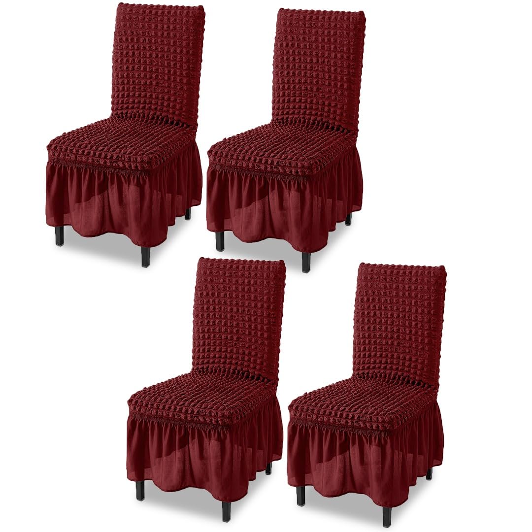 TONY STARK Frill Chair Covers - Elegant Dining Room Style -21 TONY STARK Frill Chair Covers - Elegant Dining Room Style -21