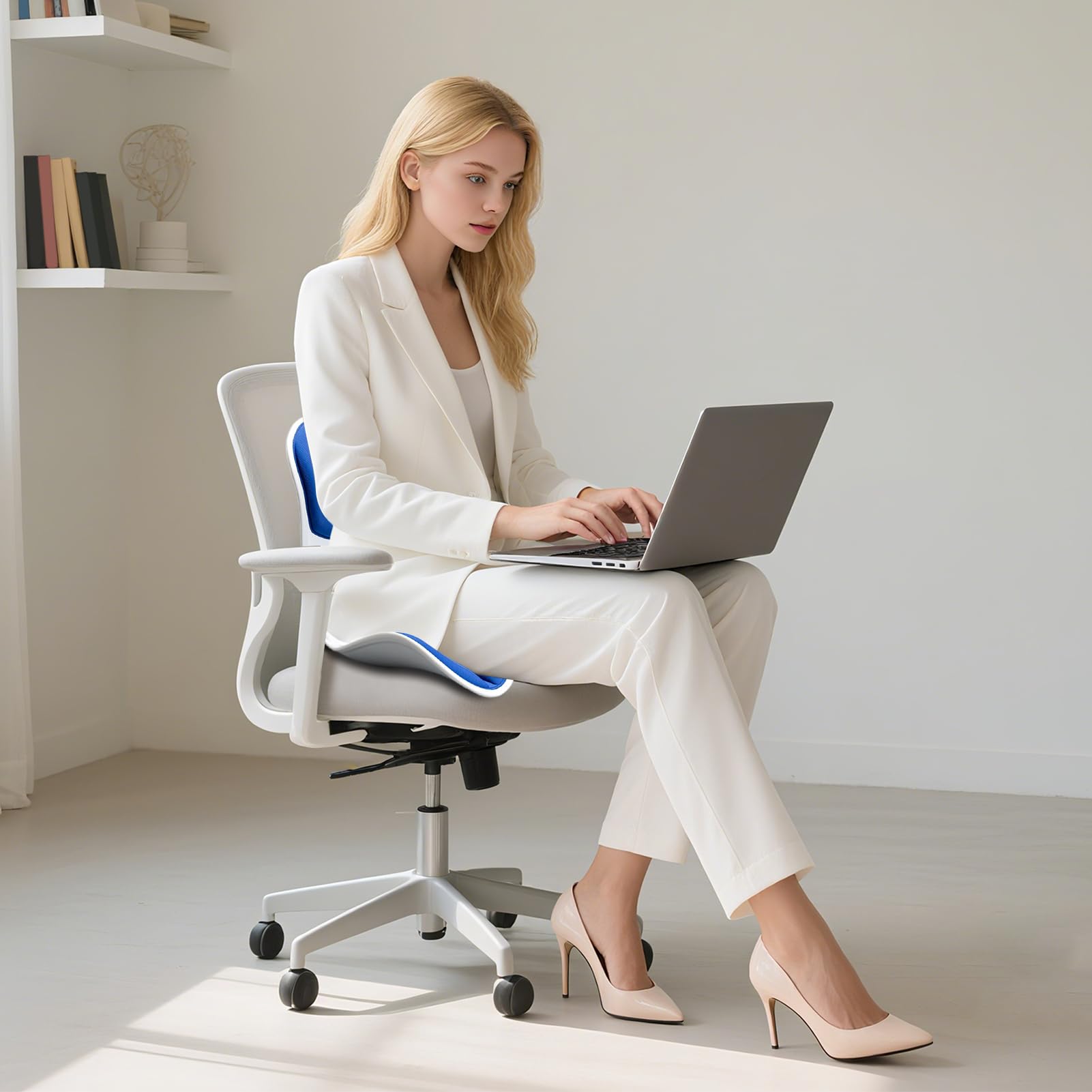 Ergonomiczne Podparcie Pleców Korektor Postawy Poduszka Biurowa Wytrzymała | Wsparcie Lędźwiowe Na Krzesło Oddychająca Do Użytku Domowego Pracy Podróży Samochodu Kempingu Klasy