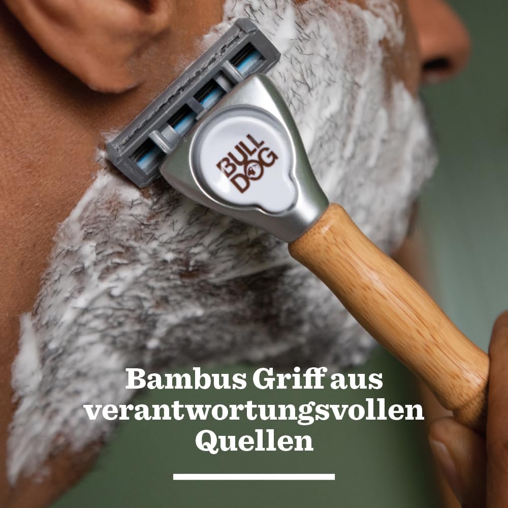 BULLDOG Original Rasierer fr Mnner mit Bambusgriff