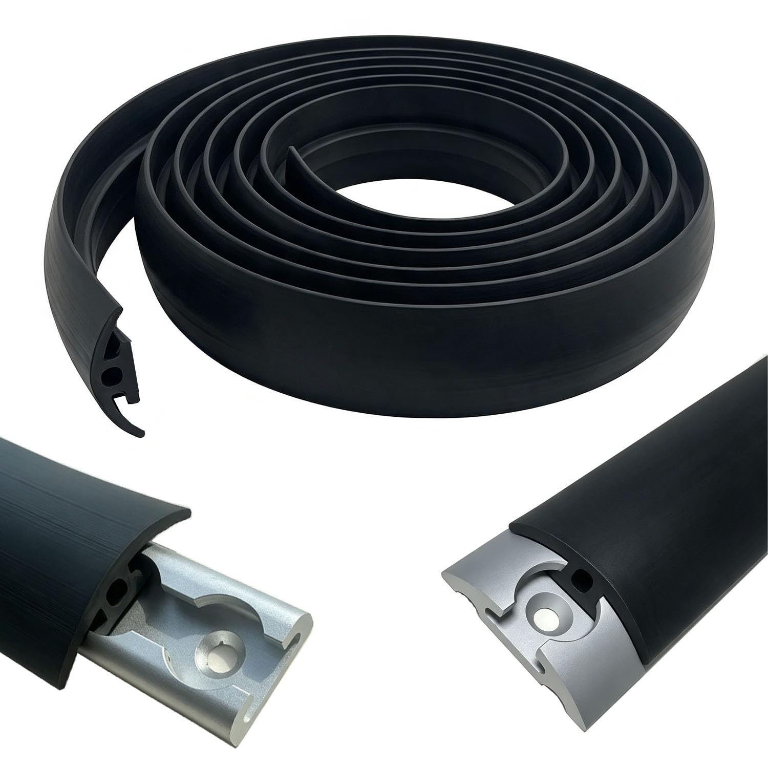 Photo 1 of YebaiKAKA L Track Rubber Filler Strip - Black, 6.6ft