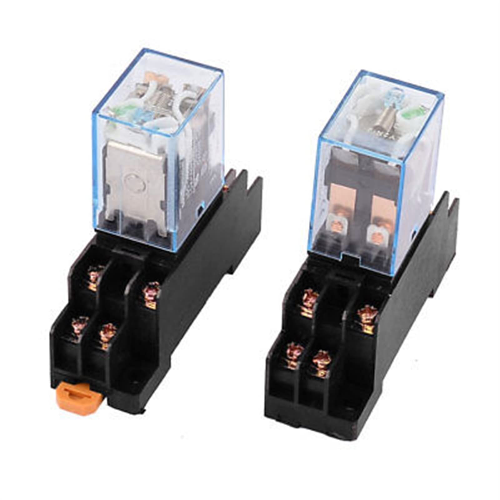 GJZIFGFWQ 20 x DC 12V 5A Coil 8Pin DPDT 35mm DIN Rail Electromagnetic Power Relay + Socket