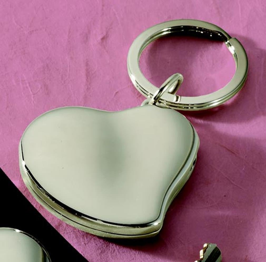Creative Home Silver Plate Heart Locket Key Chain - 1.5 x 1.5”