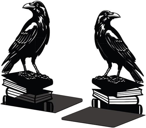 Peacoblue Sujetalibros de metal para estantes, modernos tapones decorativos resistentes para libros de estudio, para oficina, escritorio, estante,