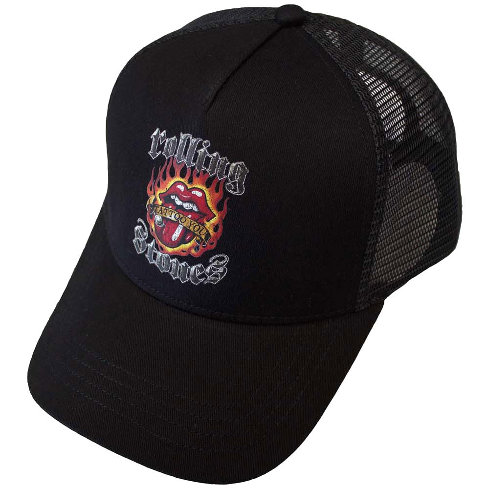 Paradiso Clothing Unisex Black The Rolling Stones Tattoo You Trucker Cap