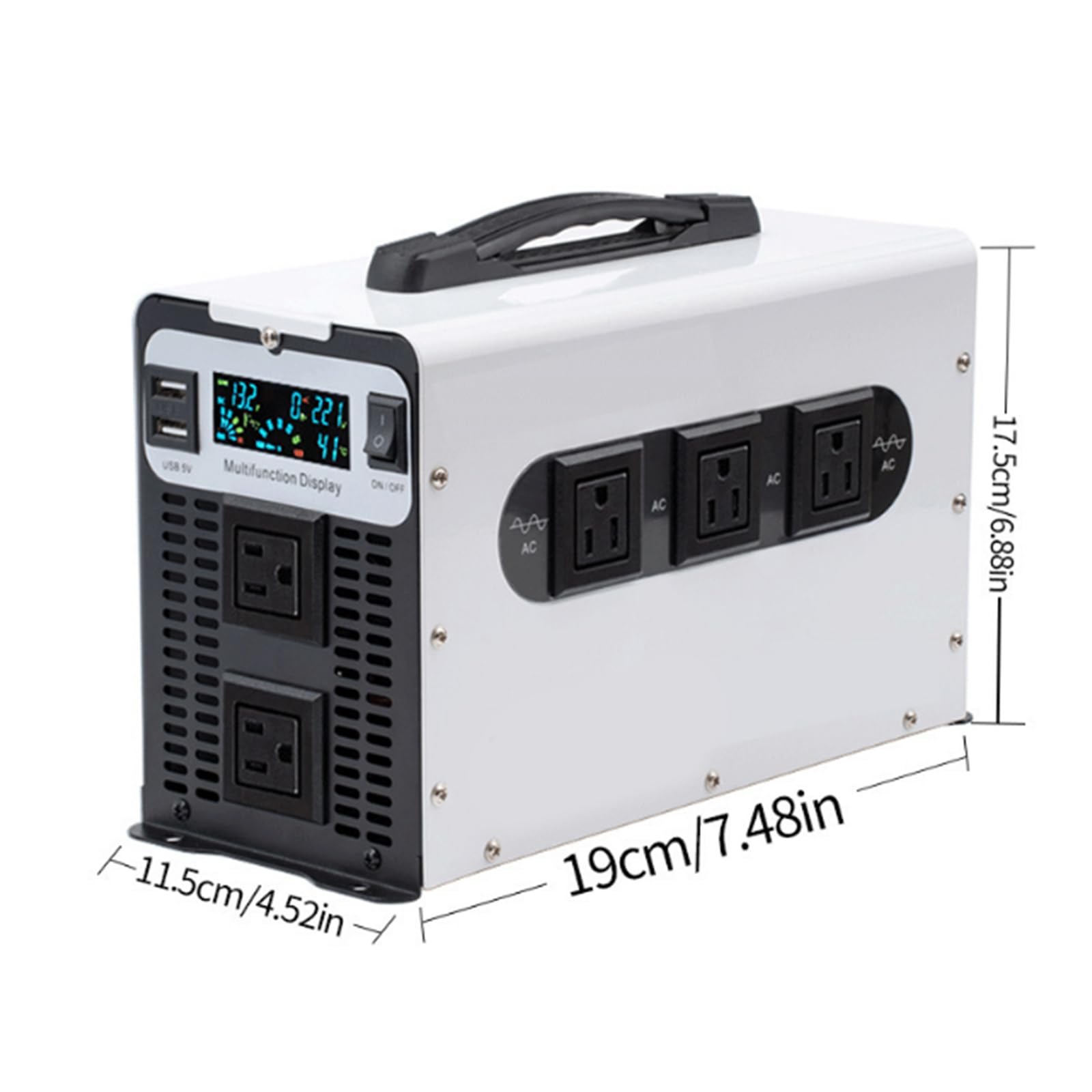 Przenośny falownik sinusoidalny 1500 W, DC 12 V, 24 V, 48 V, 60 V, 72 V na 110 V 230 V Power Solarny przetwornica napięcia do samochodów ciężarowych, kamperów, falownik solarny, 60