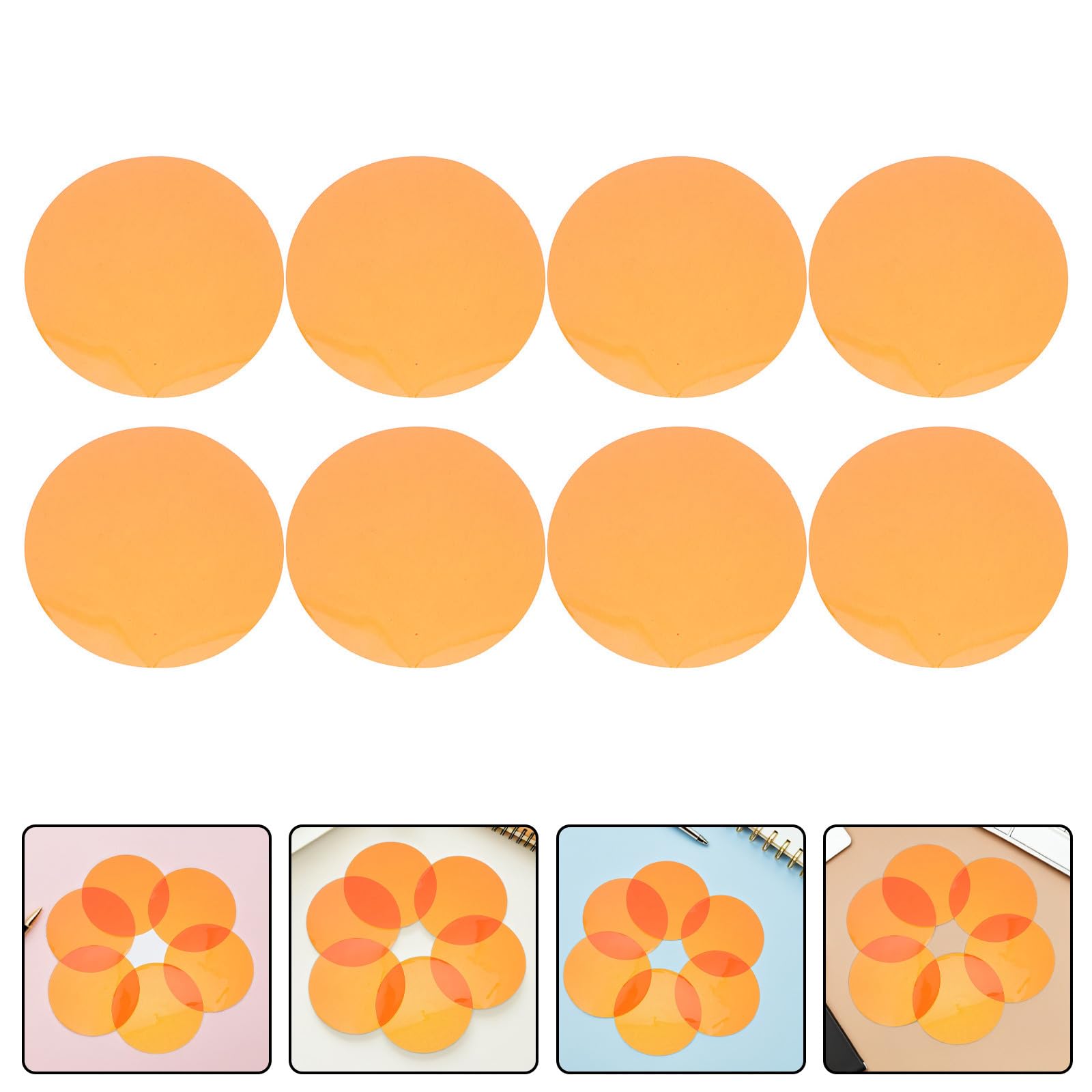 Yardenfun Filtres Gélatine Autocollants pour Éclairage LED 20 74 CM Gel Couleur Ambre Chaud Feuilles de Correction pour Spots et Lampes Ambiance Scène Dj et Maison