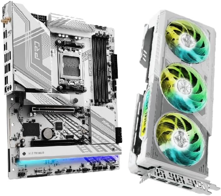 ASRock Radeon RX 9070 XT Steel Legend 16GB & X870 Pro RS WiFi AM5 Bundle | PCIe 5.0, WiFi 6E, 2.5G LAN | High-Performance Gaming & Pro Build Combo