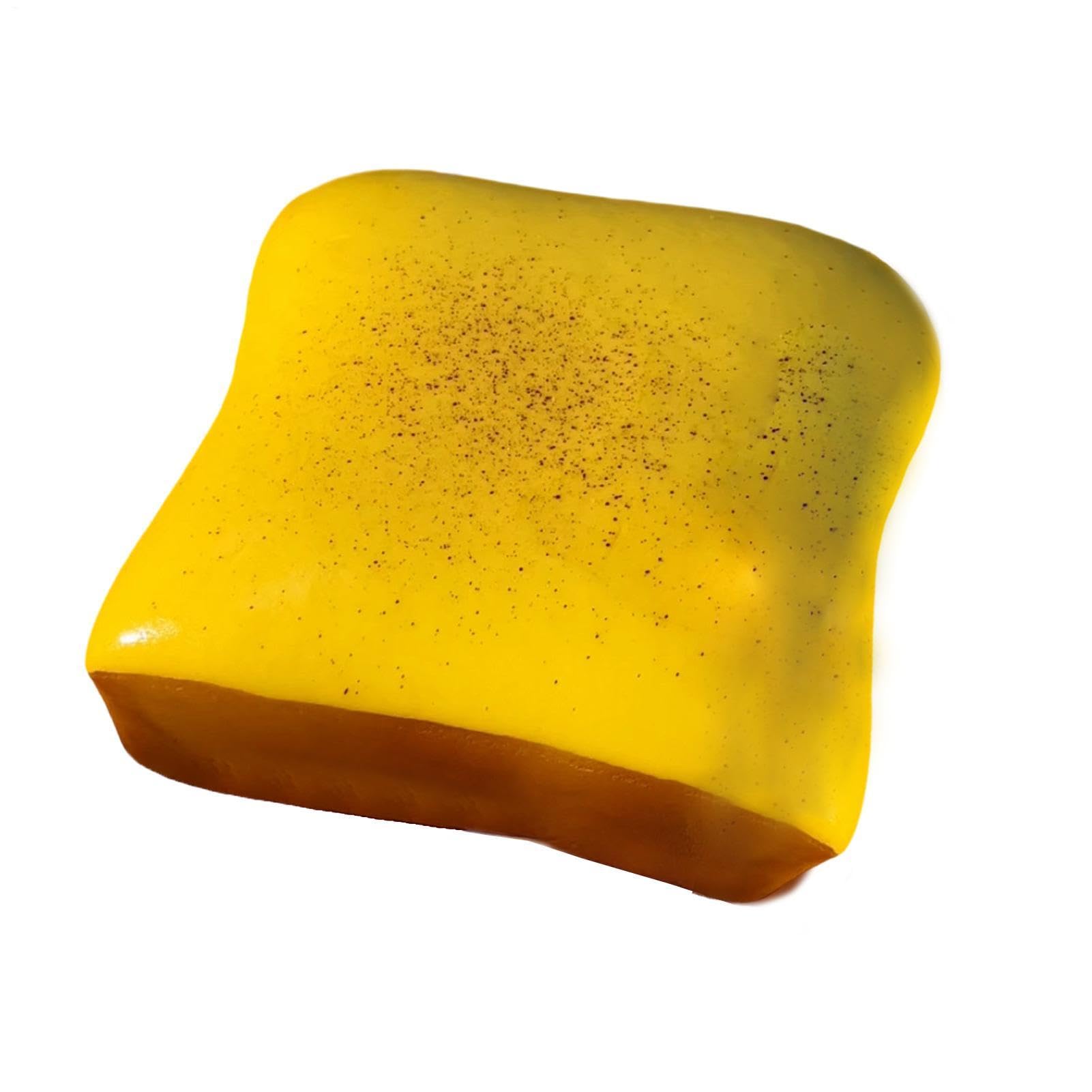 Bread-Shaped Stress Reliever, 11x11cm/4.33x4.33 Inches, Relieve Stress Squeeze Toy, For Children Students Adults Classroom Home Commuting School Car Rides