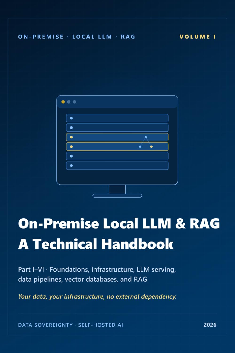 Building On-Premise Local LLM & RAG — Volume I: Foundations, Infrastructure, LLM Serving, Data Pipelines, Vector Databases, and RAG