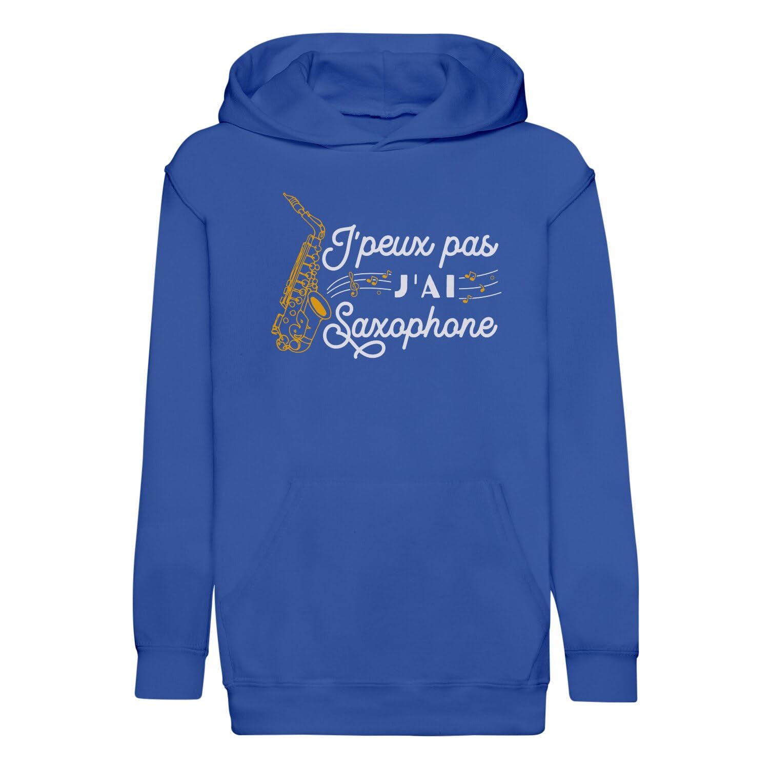 Saxophone sweat à capuche enfant idéal pour l'école de musique et l'orchestre de jazz
