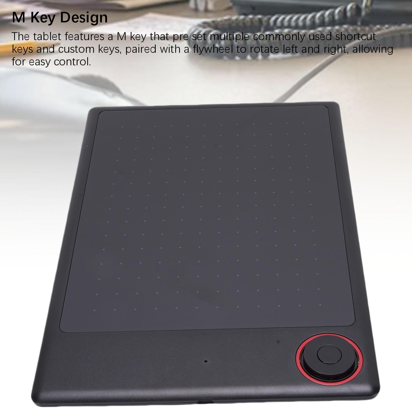 Jectse Tableta de Dibujo Gráfico, Tableta de Arte Digital Grande de 10 X 6 Pulgadas con Pluma Pasiva de 8192 Niveles de Presión, Teclas Calientes Personalizadas, Gráfica para