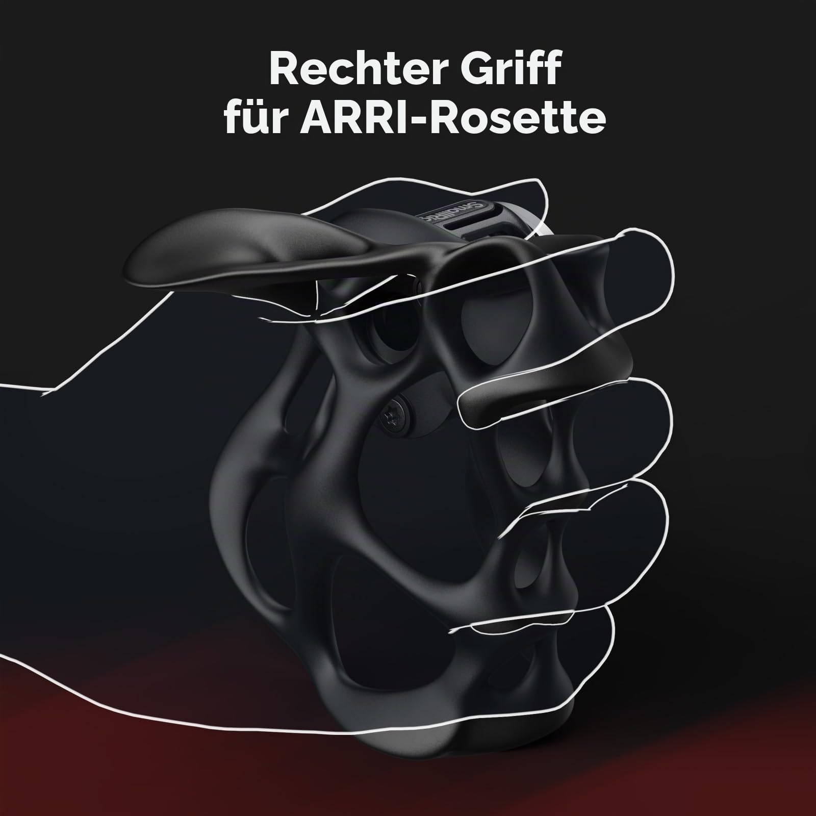 SMALLRIG 360° Drehbarer Hohler Rechter Griff für ARRI Rosette, 15 kg/33 lb Tragkraft für Kamerakäfige und Schulter-Rigs – 5241