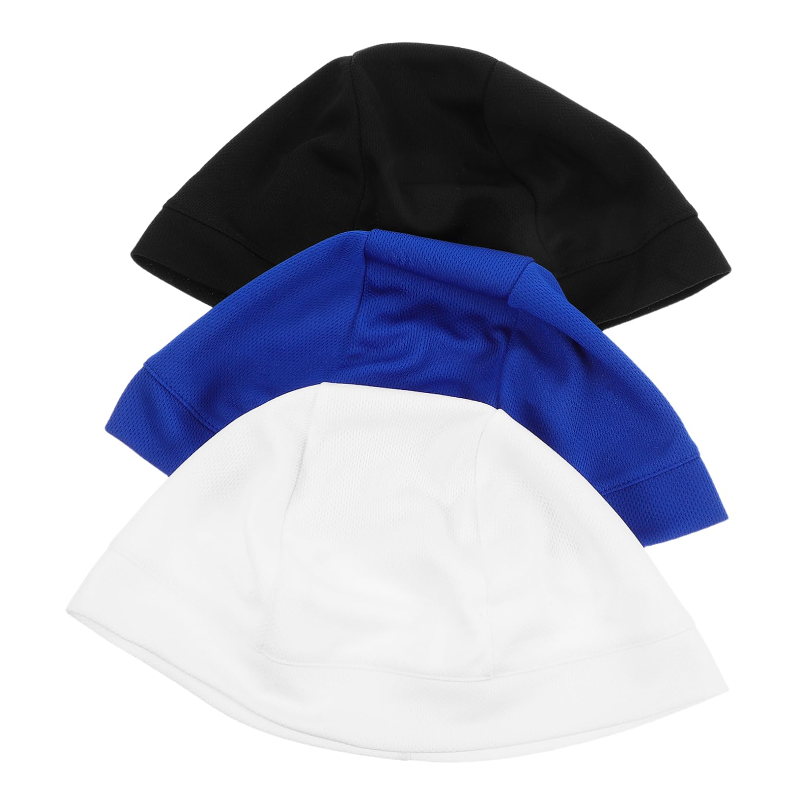 LIFKOME 3Pcs Quick Dry Liner Sports Headwear for Cycling Outdoor Activities UV Protection Sweat Absorbent Wind Resistant Comfortable Fit Black Navy Blue White