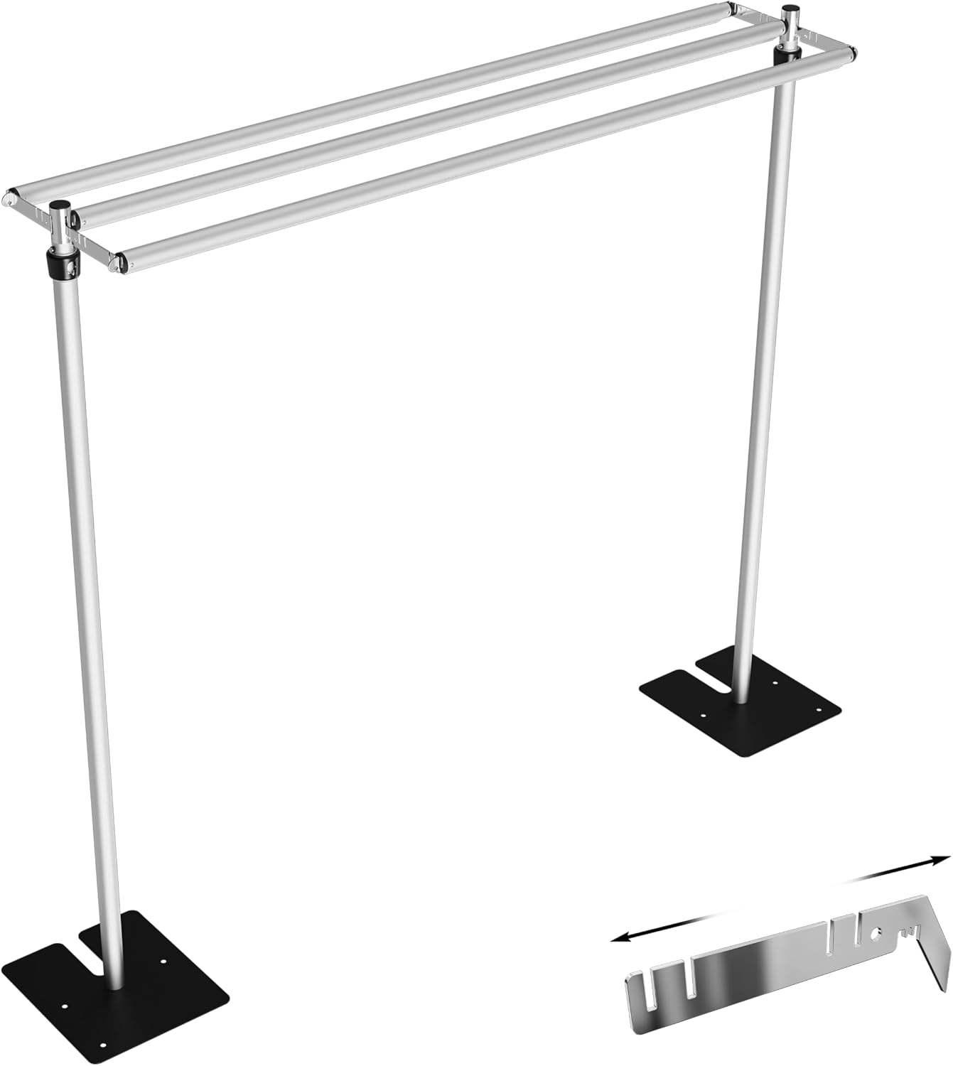 10x10 FT Heavy Duty Backdrop Stand with Triple Crossbar – Adjustable Metal Pipe Support System for Photography, Weddings, Parties, and Flower Walls