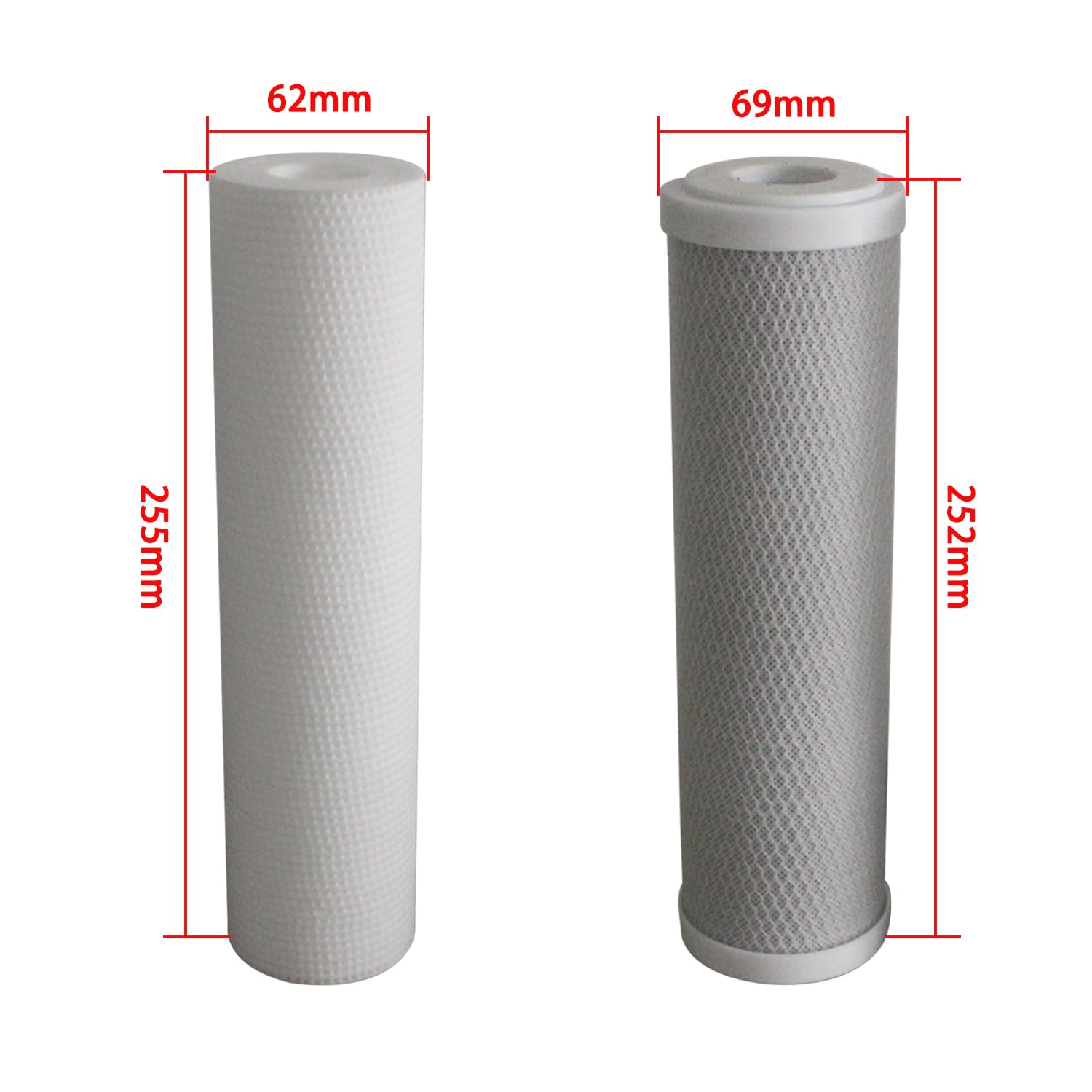 Filtro per macchina ghiaccio professionale per distributore acqua filtro anticalcare per depuratore refrigerata per bar caffè ristorante distributori acqua (Elemento filtrante per acqua a due stadi)
