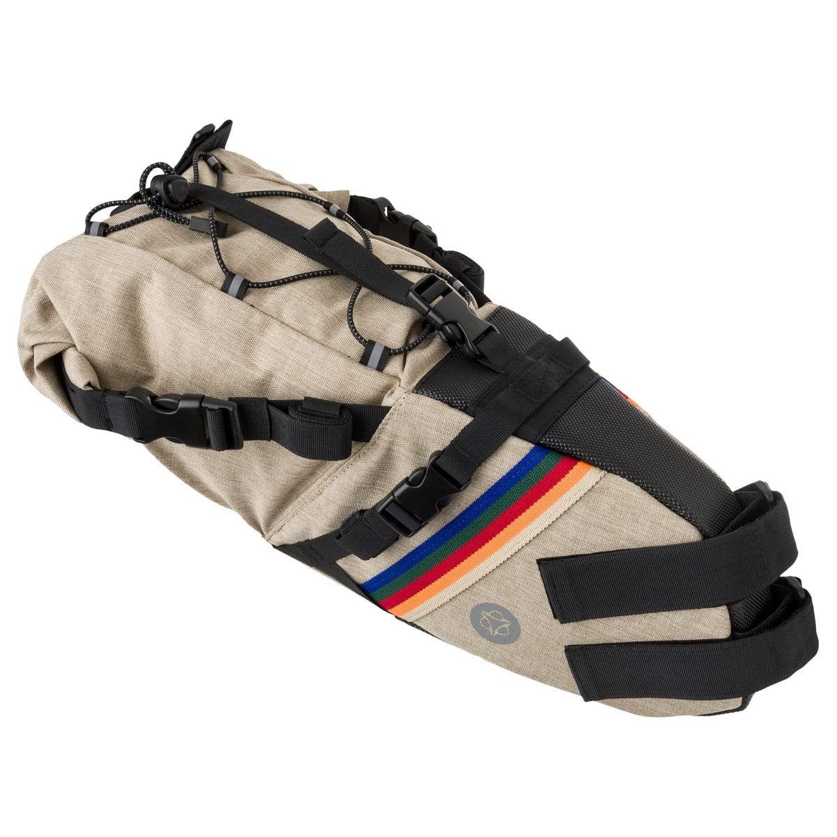 AGU Seat-Pack Sacoche de Selle Bikepacking, Sacoche de Selle 10 litres, Hydrofuge, Réfléchissante, Montage Simple, 100% Polyester Recyclé - Vintage