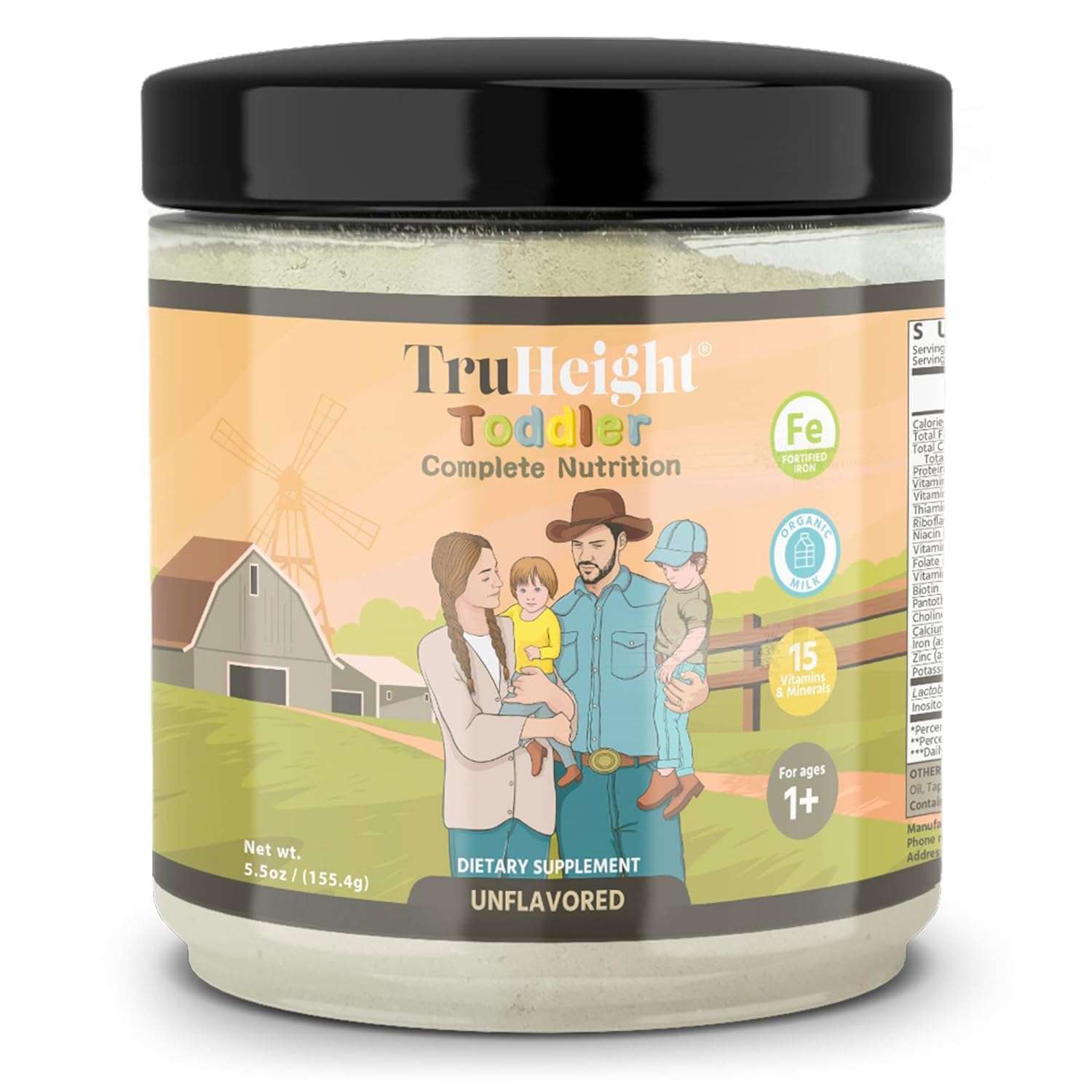 Toddler Advanced Formula+ (Vanilla) 16 Vitamins Including C, D, Protein & Iron for 1, 2, 3 Years Old, Milk Based Nutritional Drink, Toddler Complete Nutrition 12-36 Months - Non GMO