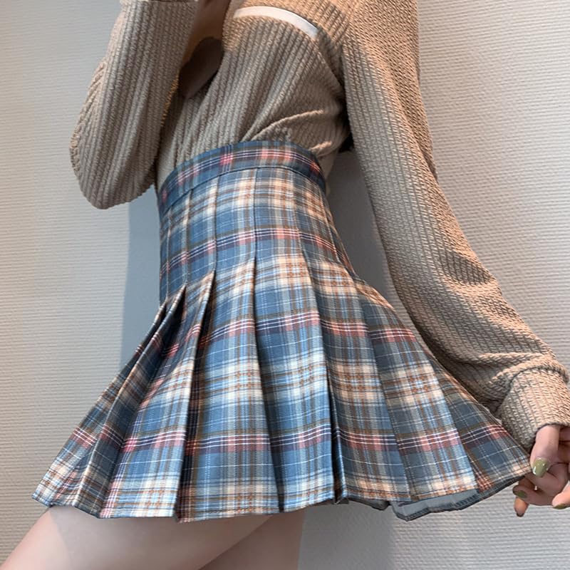 Women's Casual Wool High Waisted Pleated Skirt A-Line Slim Fit3