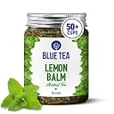BLUE TEA - Lemon Balm Tea - 50gm - 50+ Cups | RELIEVES STRESS | REDUCES BLOATING | IMPROVES DIGESTION | Leaf Based - Caffeine Free - Relaxing | Reusable Pet Jar gallery image
