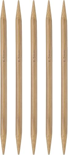 Miniatura 17 de HARFINGTON 5 piezas de agujas de tejer de bambú de doble punta, tamaño US 11 (8 mm) carbonizadas, 6 pulgadas (15 cm) rectas para proyectos