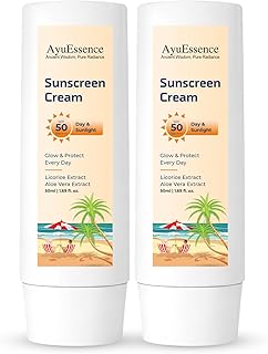 AyuEssence Sunscreen SPF 50+ PA+++ Gel Broad Spectrum Sun screen For UVA &amp; UVB Protection | Unisex All Skin Sun Protection...