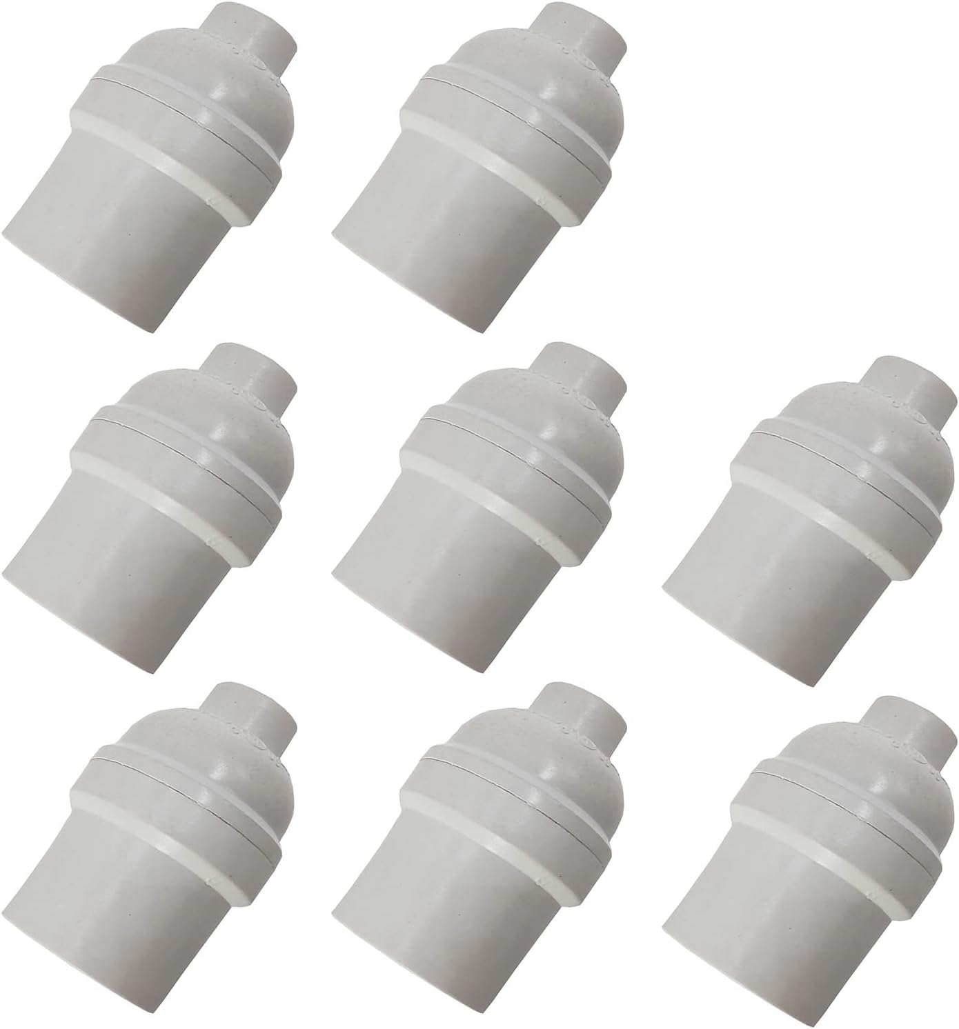 E26 E27 Light Socket,8-Pack Black Edison Retro Pendant lamp Holder, E26 E27 Plastic Standard Screw-in Socket Maximum Wattage 250W Heat Resistant Up to 200℃ Fire Resistant