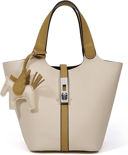 Miniatura 44 de Bolso de mano para mujer, de piel vegana, bolso de mano con asa superior, bolso de hombro con bolso pequeño desmontable