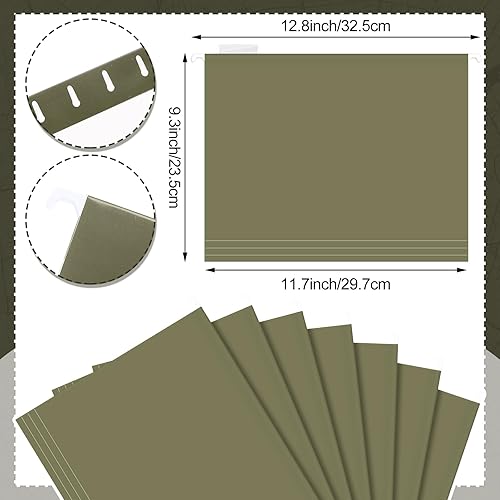 Miniatura 9 de Carpeta de archivos colgantes con organizador acrílico para tamaño carta/A4, caja de almacenamiento de archivos transparente con asas para uso