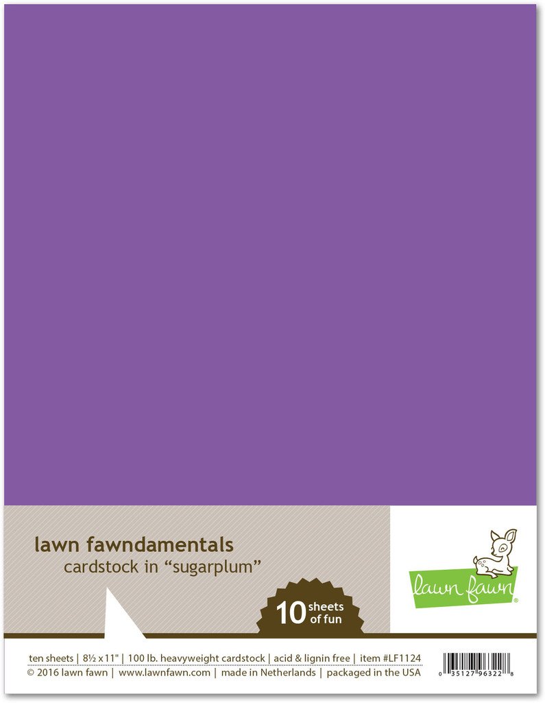 Lawn Fawn 8.5 x 11" Cardstock SUGARPLUM 10 Sheets