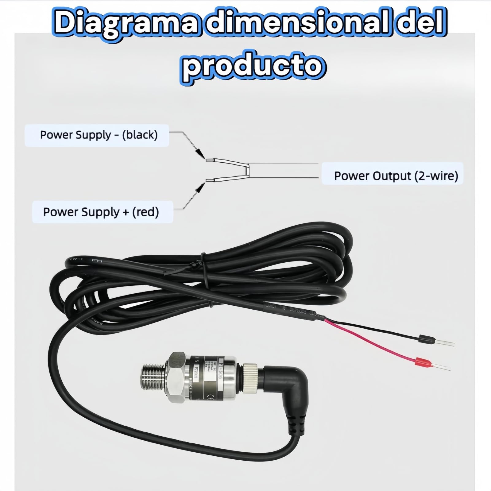 Trasmettitore di pressione in acciaio inossidabile 0-10Bar Sensore di pressione 1 Mpa Trasmettitore di pressione ad alta precisione Sensore di pressione dell'acqua Sensore piegature 24V DC 4-20ma