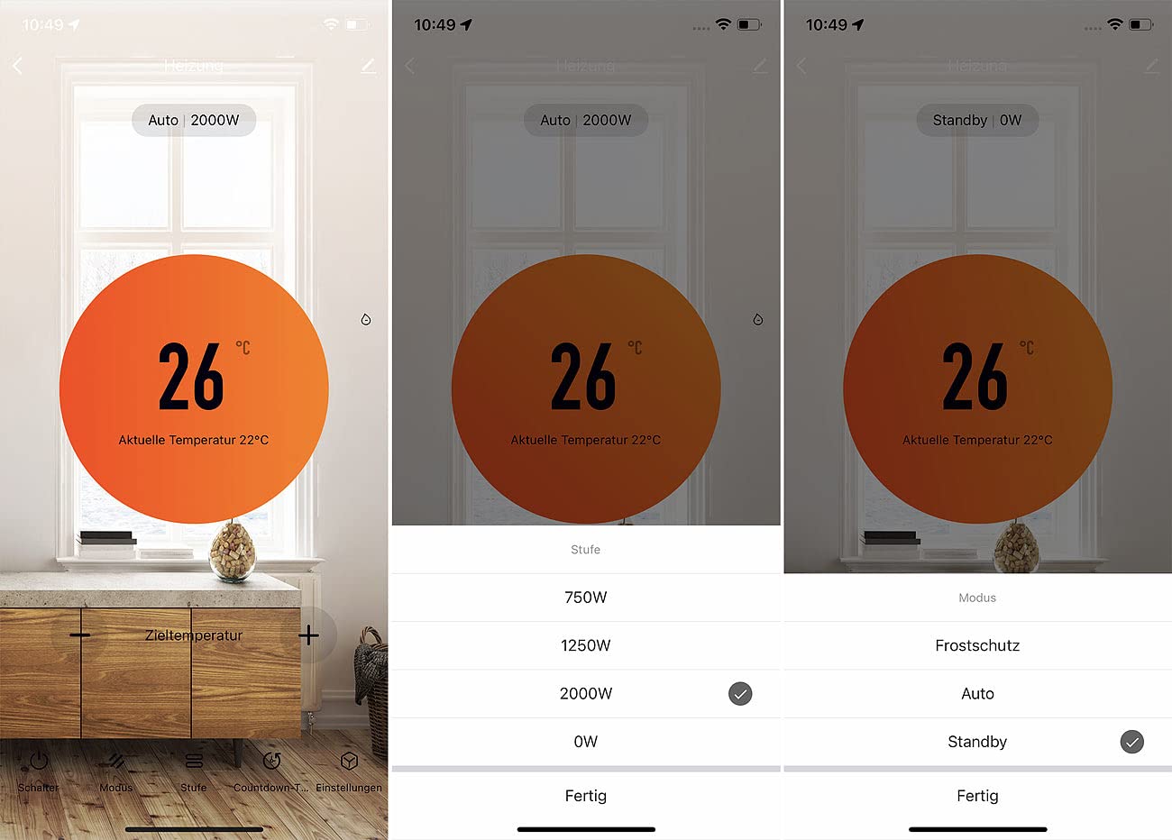Sichler Haushaltsgeräte Elektrischer Heizkörper: WLAN-Konvektor-Heizung, 2.000 W, App, Sprachsteuerung, Fernbedienung (Elektro-Heizung, Konvektor mit Thermostat, Heiz)
