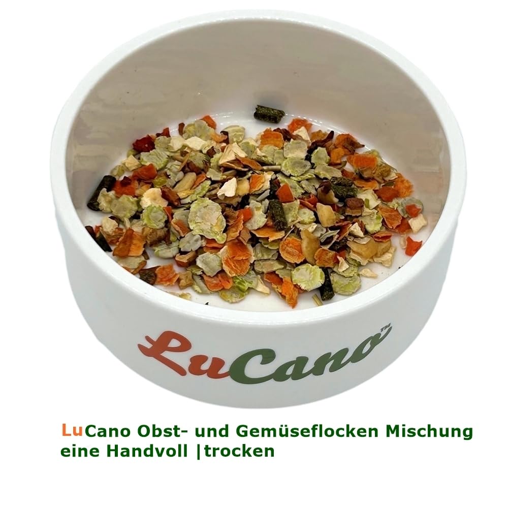 10 kg LuCano Hunde Barf Ergänzungsfutter Obst + Gemüseflocken für ausgewachsene Hunde | ohne Zuzsatz von Gluten und Getreide | Gemüse Hund Hundefutter Barf Hundeflocken